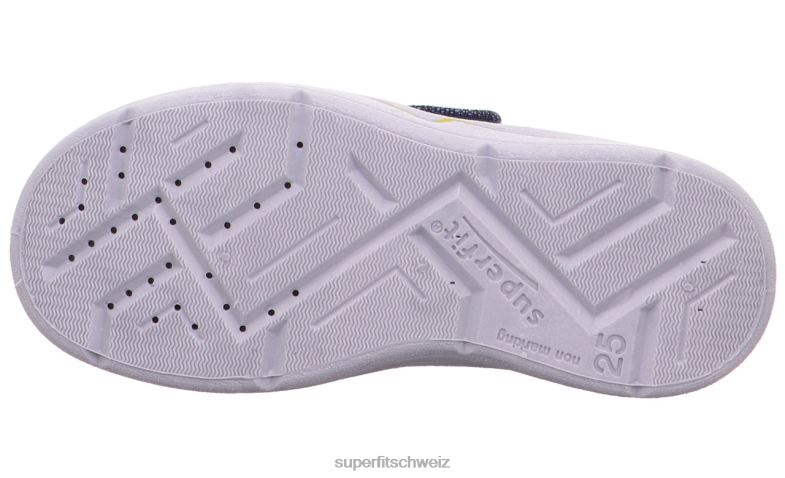 Babys Hausschuhe 44B2D46 Superfit benny - Slipper mit Klettverschluss Blau