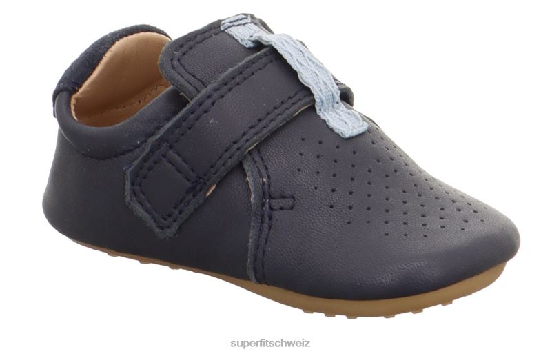 Babys Hausschuhe 44B2D501 Superfit papageno - Slipper mit Klettverschluss blau/hellblau