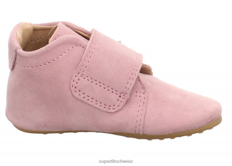 Babys Hausschuhe 44B2D502 Superfit papageno - Slipper mit Klettverschluss rosa/silber