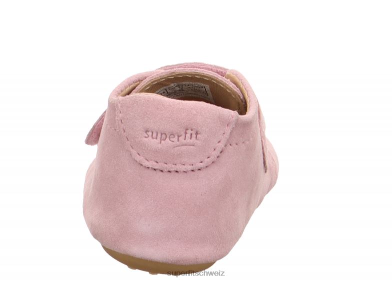 Babys Hausschuhe 44B2D502 Superfit papageno - Slipper mit Klettverschluss rosa/silber