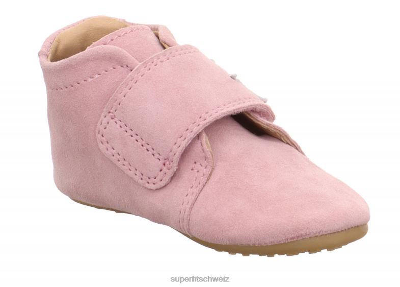 Babys Hausschuhe 44B2D502 Superfit papageno - Slipper mit Klettverschluss rosa/silber
