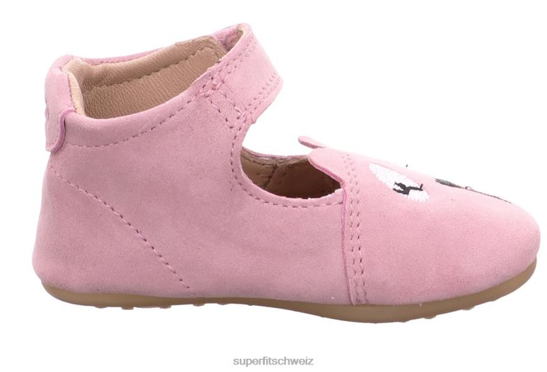Babys Hausschuhe 44B2D503 Superfit papageno - Slipper mit Klettverschluss Rosa