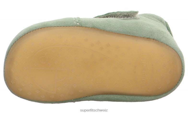 Babys Hausschuhe 44B2D504 Superfit papageno - Slipper mit Klettverschluss hellgrün
