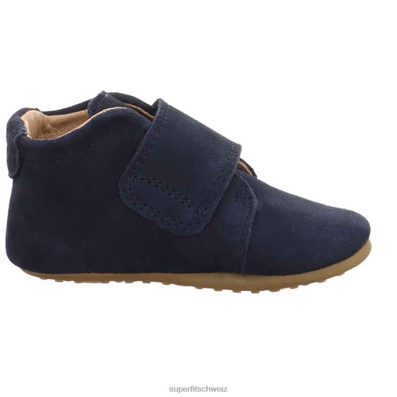 Babys Hausschuhe 44B2D505 Superfit papageno - Slipper mit Klettverschluss Blau