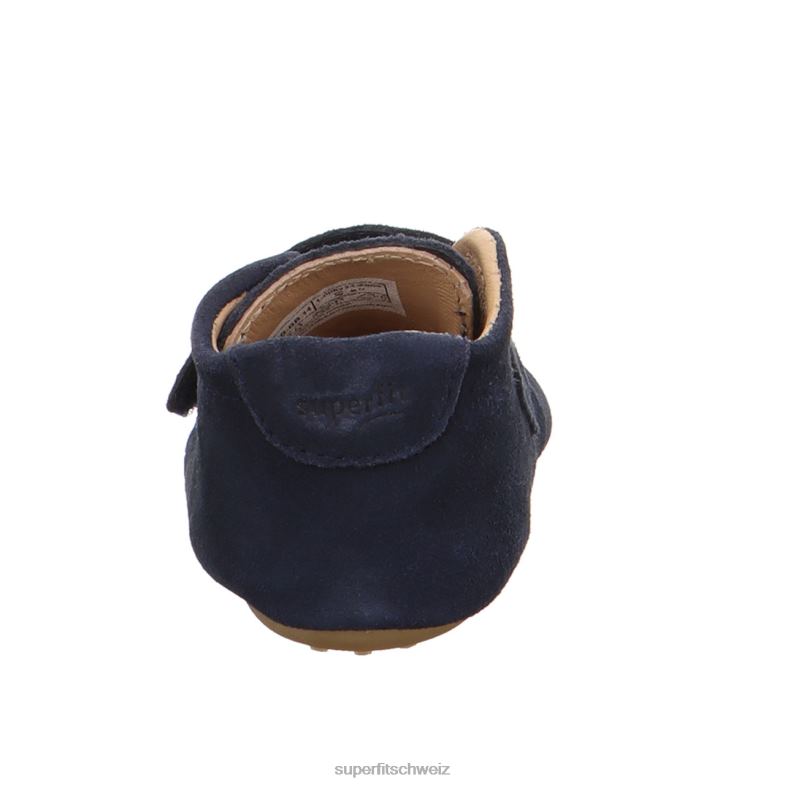 Babys Hausschuhe 44B2D505 Superfit papageno - Slipper mit Klettverschluss Blau