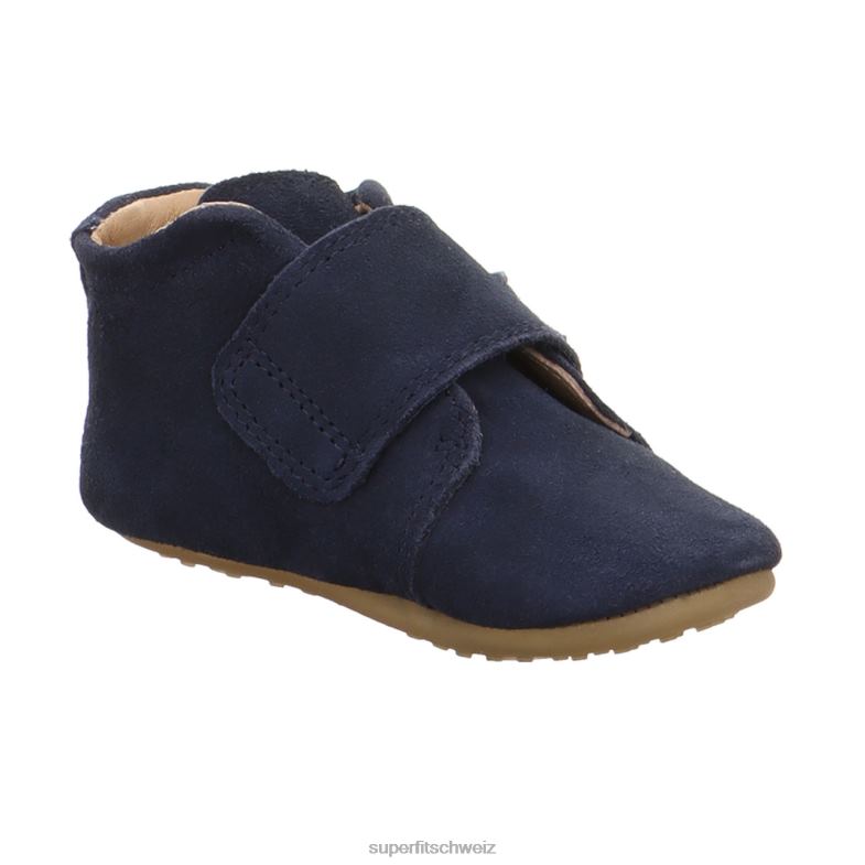 Babys Hausschuhe 44B2D505 Superfit papageno - Slipper mit Klettverschluss Blau