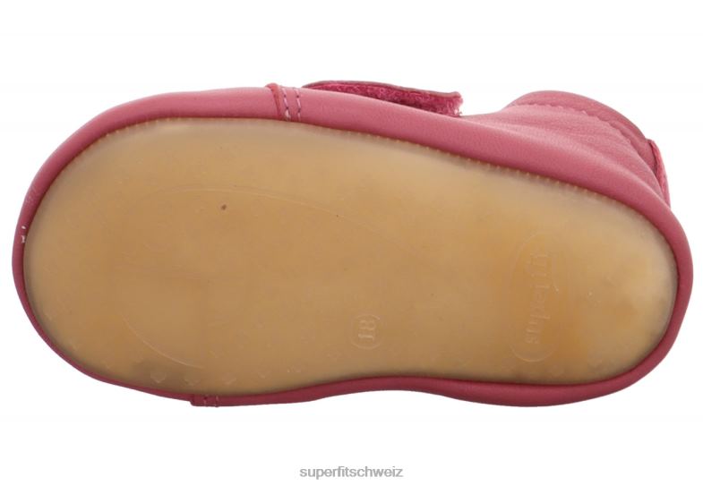 Babys Hausschuhe 44B2D506 Superfit papageno - Slipper mit Klettverschluss Rosa