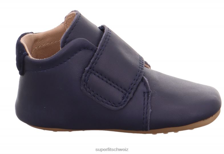 Babys Hausschuhe 44B2D507 Superfit papageno - Slipper mit Klettverschluss Blau