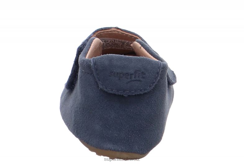Babys Hausschuhe 44B2D512 Superfit papageno - Slipper mit Klettverschluss Blau