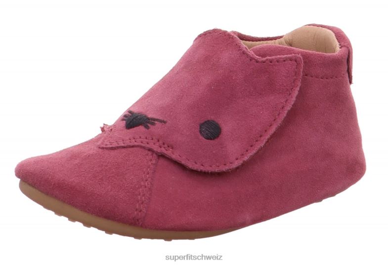Babys Hausschuhe 44B2D513 Superfit papageno - Slipper mit Klettverschluss Rosa