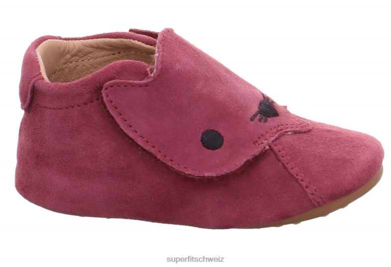 Babys Hausschuhe 44B2D513 Superfit papageno - Slipper mit Klettverschluss Rosa