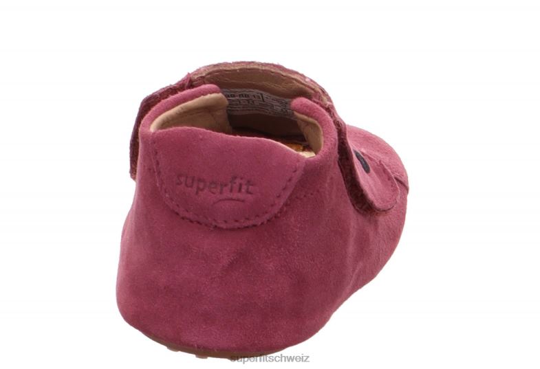 Babys Hausschuhe 44B2D513 Superfit papageno - Slipper mit Klettverschluss Rosa