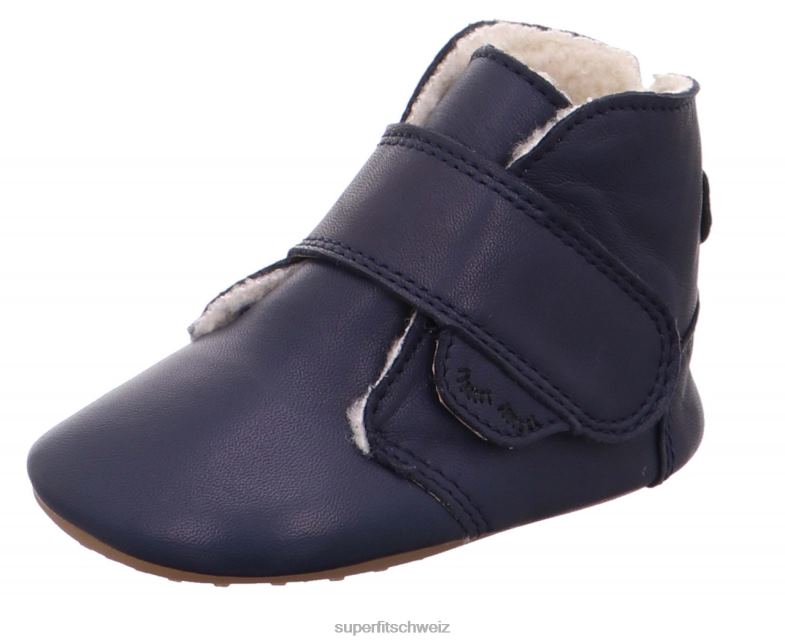 Babys Hausschuhe 44B2D514 Superfit papageno - Slipper mit Klettverschluss Blau