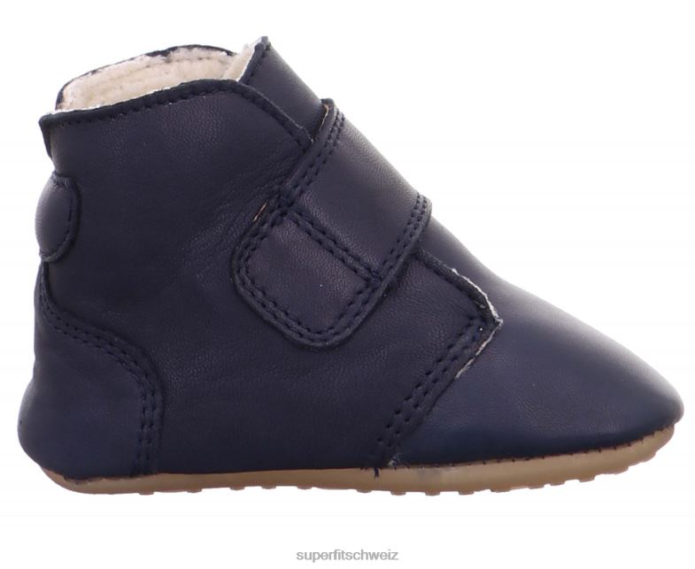 Babys Hausschuhe 44B2D514 Superfit papageno - Slipper mit Klettverschluss Blau