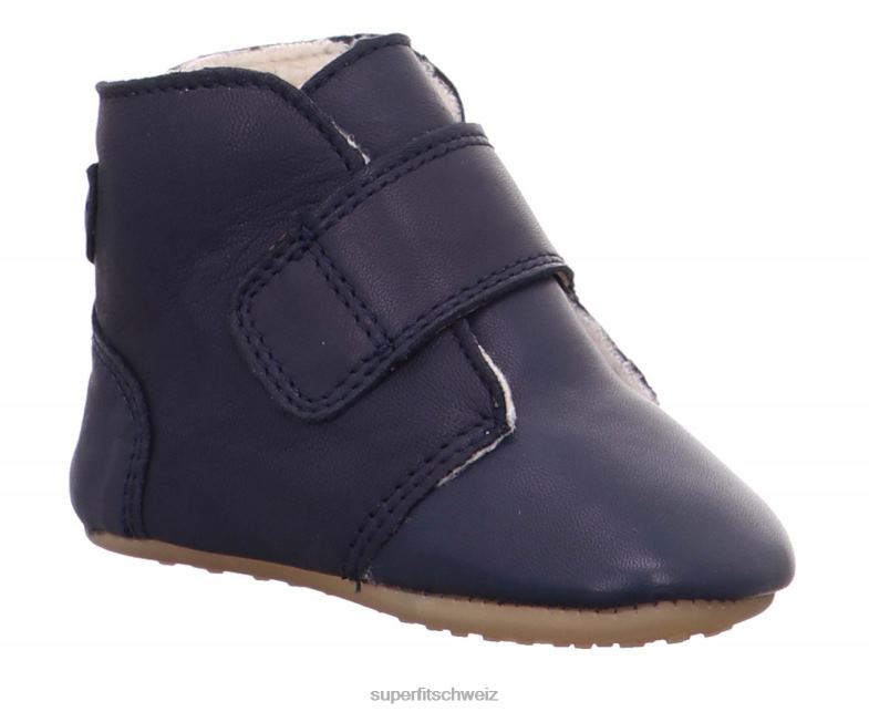 Babys Hausschuhe 44B2D514 Superfit papageno - Slipper mit Klettverschluss Blau