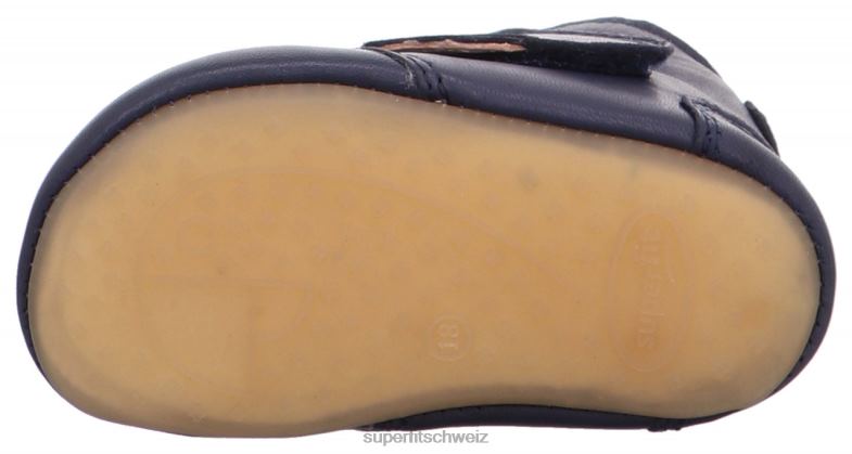 Babys Hausschuhe 44B2D514 Superfit papageno - Slipper mit Klettverschluss Blau