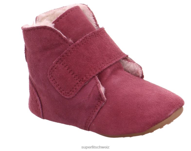 Babys Hausschuhe 44B2D515 Superfit papageno - Slipper mit Klettverschluss Rosa