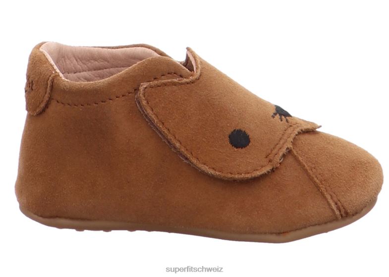 Babys Hausschuhe 44B2D516 Superfit papageno - Slipper mit Klettverschluss braun