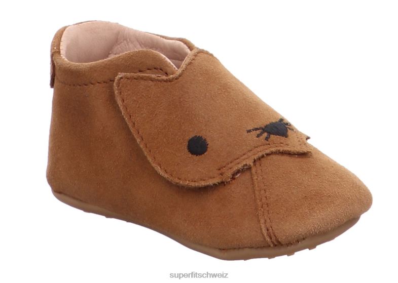 Babys Hausschuhe 44B2D516 Superfit papageno - Slipper mit Klettverschluss braun