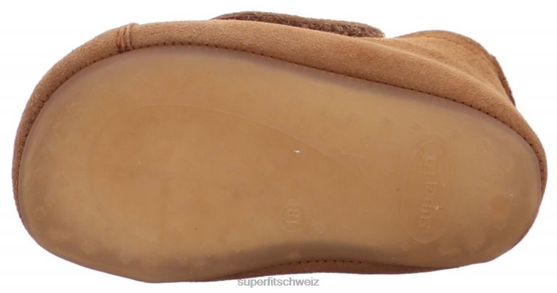 Babys Hausschuhe 44B2D516 Superfit papageno - Slipper mit Klettverschluss braun