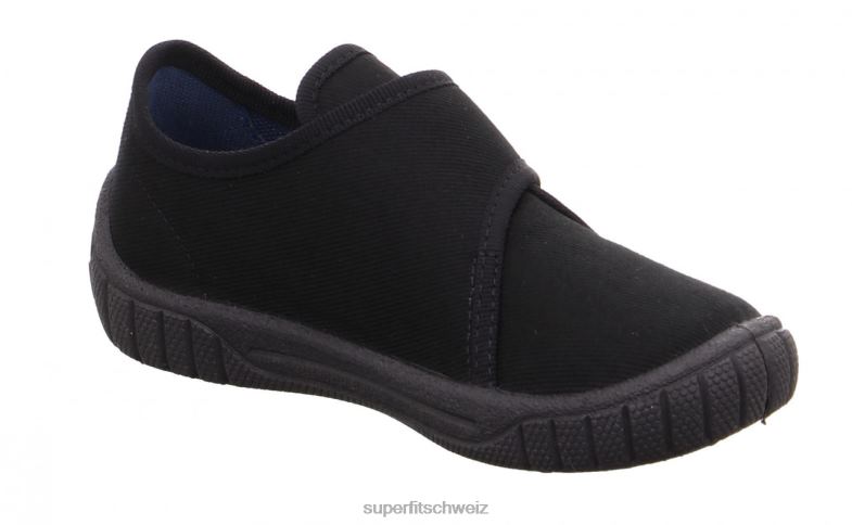 Babys Hausschuhe 44B2D52 Superfit bill - Slipper mit Klettverschluss Schwarz
