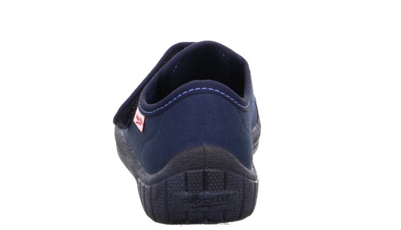 Babys Hausschuhe 44B2D57 Superfit bill - Slipper mit Klettverschluss Blau Rot