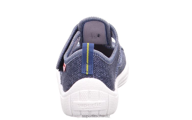 Babys Hausschuhe 44B2D60 Superfit bill - Slipper mit Klettverschluss Blau