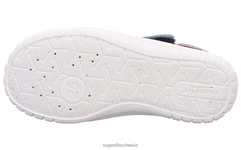 Babys Hausschuhe 44B2D60 Superfit bill - Slipper mit Klettverschluss Blau