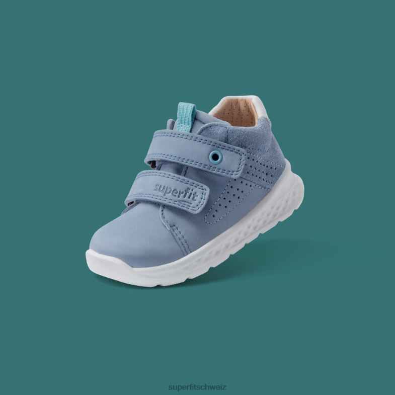 Babys Hausschuhe 44B2D60 Superfit bill - Slipper mit Klettverschluss Blau
