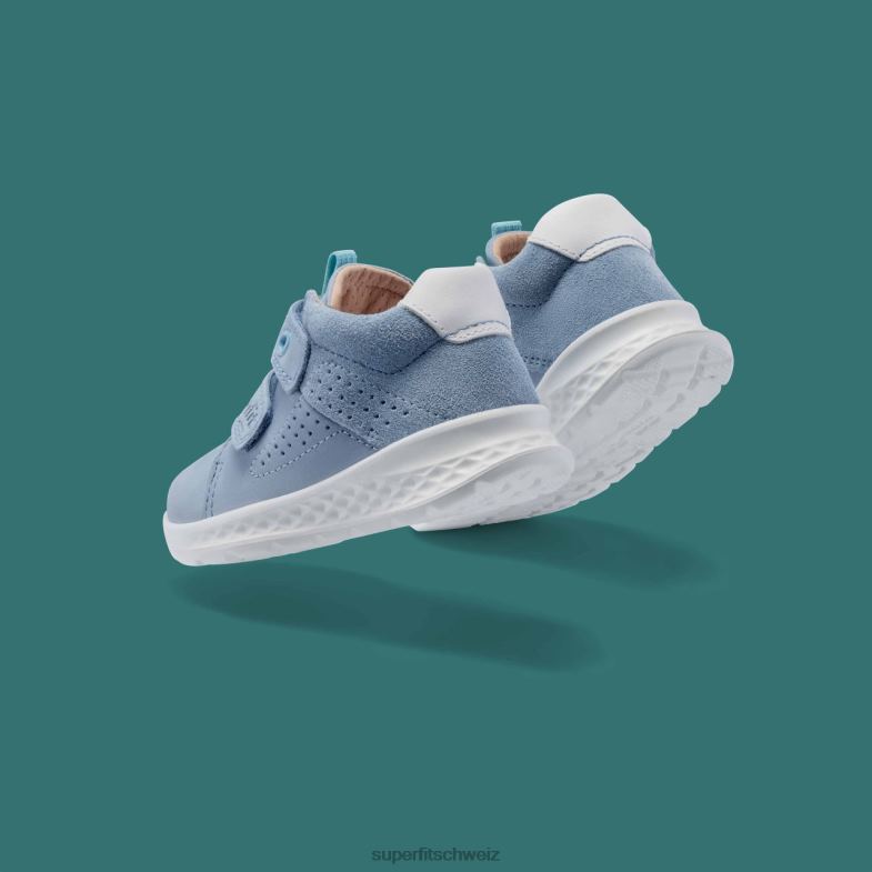 Babys Hausschuhe 44B2D60 Superfit bill - Slipper mit Klettverschluss Blau