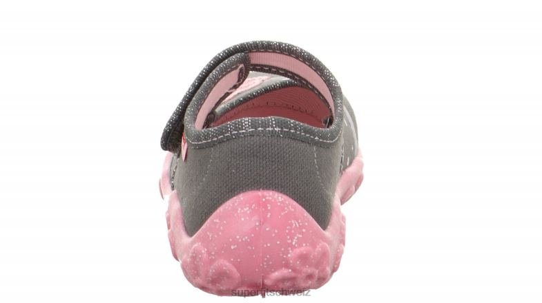 Babys Hausschuhe 44B2D61 Superfit bonny - Slipper mit Klettverschluss grau