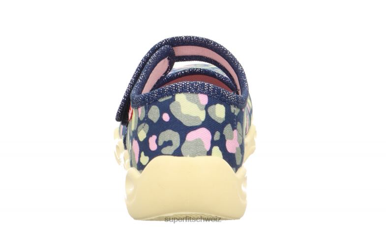 Babys Hausschuhe 44B2D62 Superfit bubble - Slipper mit Klettverschluss blau/mehrfarbig