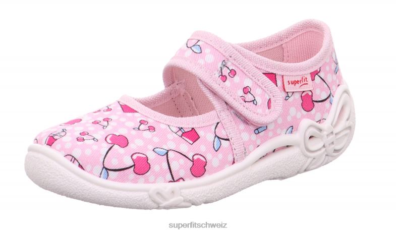 Babys Hausschuhe 44B2D67 Superfit belinda - Slipper mit Klettverschluss Rosa