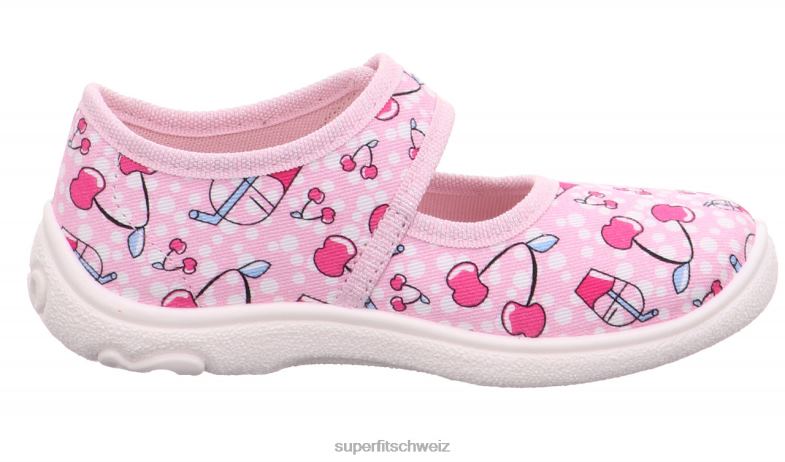 Babys Hausschuhe 44B2D67 Superfit belinda - Slipper mit Klettverschluss Rosa