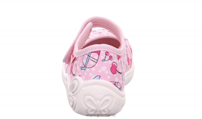 Babys Hausschuhe 44B2D67 Superfit belinda - Slipper mit Klettverschluss Rosa