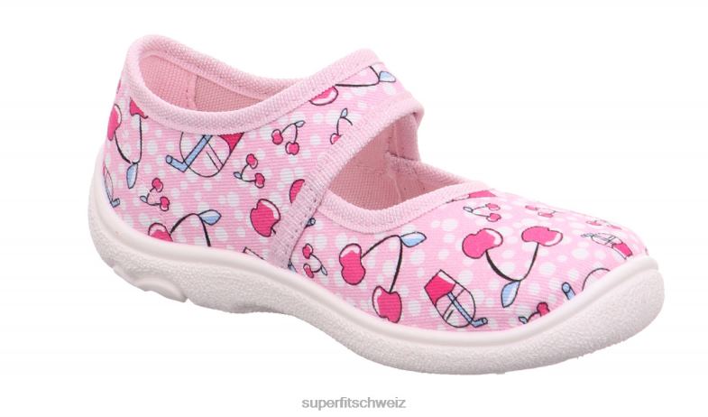Babys Hausschuhe 44B2D67 Superfit belinda - Slipper mit Klettverschluss Rosa