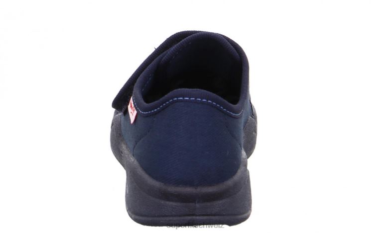 Babys Hausschuhe 44B2D72 Superfit benny - Slipper mit Klettverschluss Blau Weiss