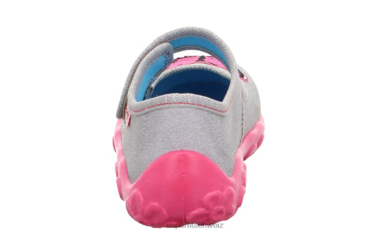 Babys Hausschuhe 44B2D77 Superfit bonny - Slipper mit Klettverschluss grau