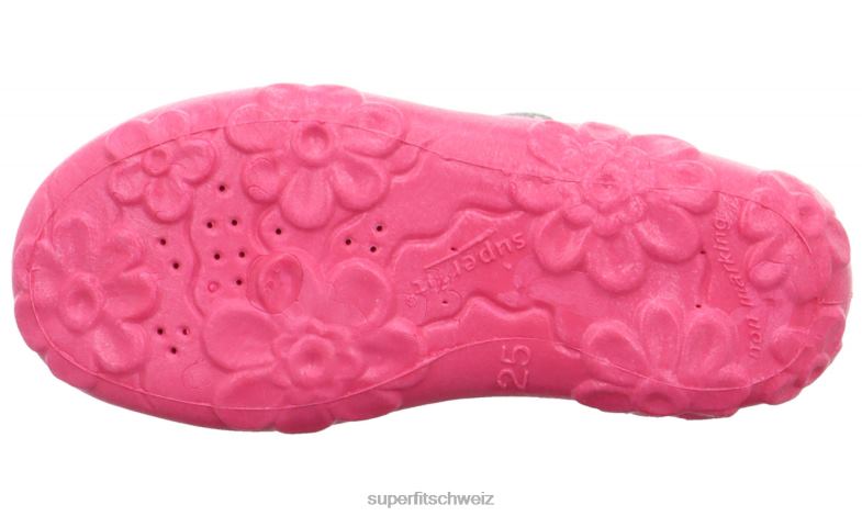 Babys Hausschuhe 44B2D77 Superfit bonny - Slipper mit Klettverschluss grau
