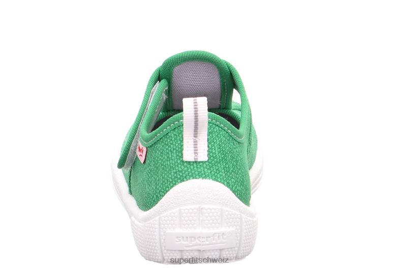 Babys Hausschuhe 44B2D78 Superfit bill - Slipper mit Klettverschluss Grün