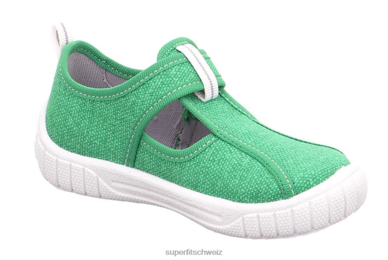 Babys Hausschuhe 44B2D78 Superfit bill - Slipper mit Klettverschluss Grün