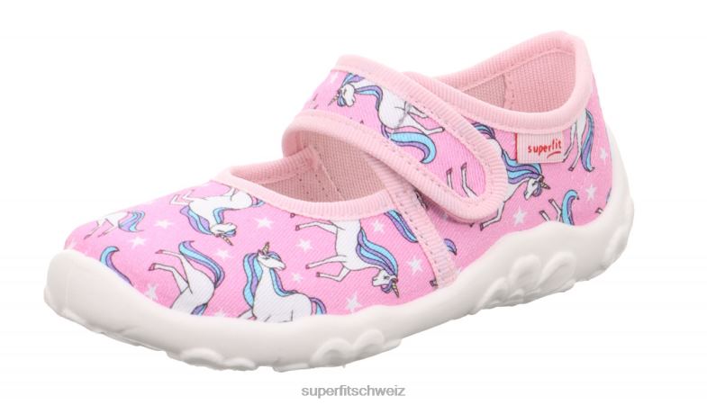 Babys Hausschuhe 44B2D7 Superfit bonny - Slipper mit Klettverschluss rosa/mehrfarbig