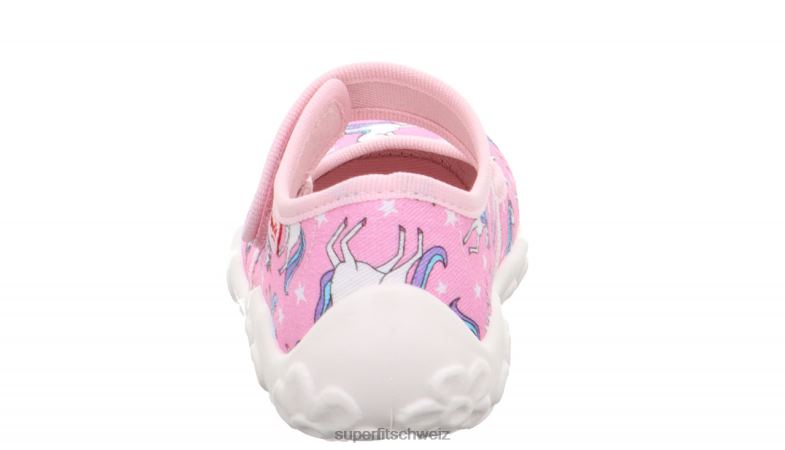 Babys Hausschuhe 44B2D7 Superfit bonny - Slipper mit Klettverschluss rosa/mehrfarbig