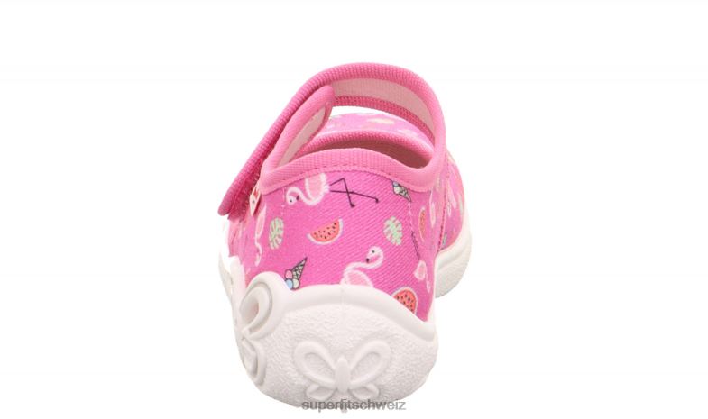 Babys Hausschuhe 44B2D80 Superfit belinda - Slipper mit Klettverschluss rosa/mehrfarbig
