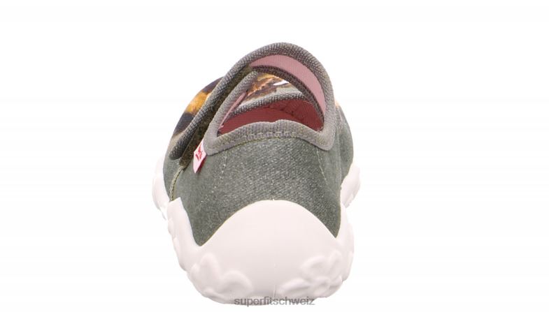 Babys Hausschuhe 44B2D90 Superfit bonny - Slipper mit Klettverschluss Grün
