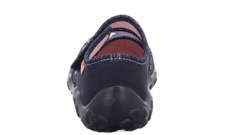 Babys Hausschuhe 44B2D94 Superfit bonny - Slipper mit Klettverschluss Blau