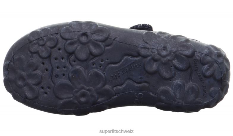 Babys Hausschuhe 44B2D94 Superfit bonny - Slipper mit Klettverschluss Blau