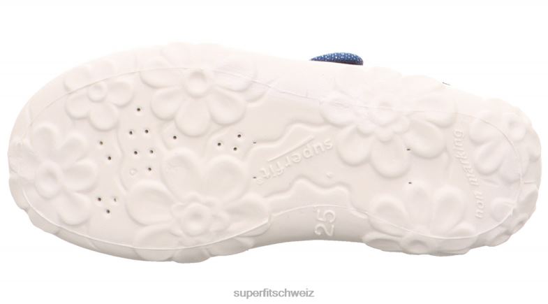 Babys Hausschuhe 44B2D95 Superfit bonny - Slipper mit Klettverschluss Blau