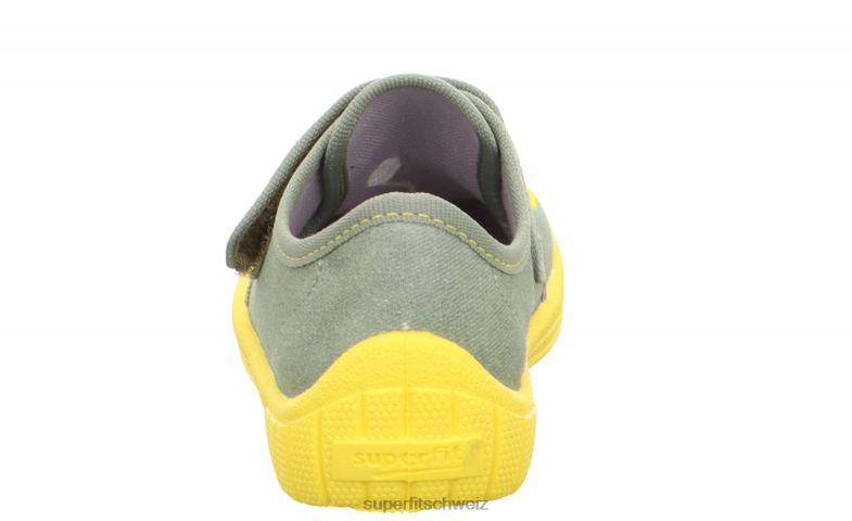 Babys Hausschuhe 44B2D99 Superfit bill - Slipper mit Klettverschluss hellgrün