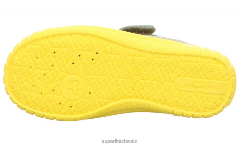 Babys Hausschuhe 44B2D99 Superfit bill - Slipper mit Klettverschluss hellgrün